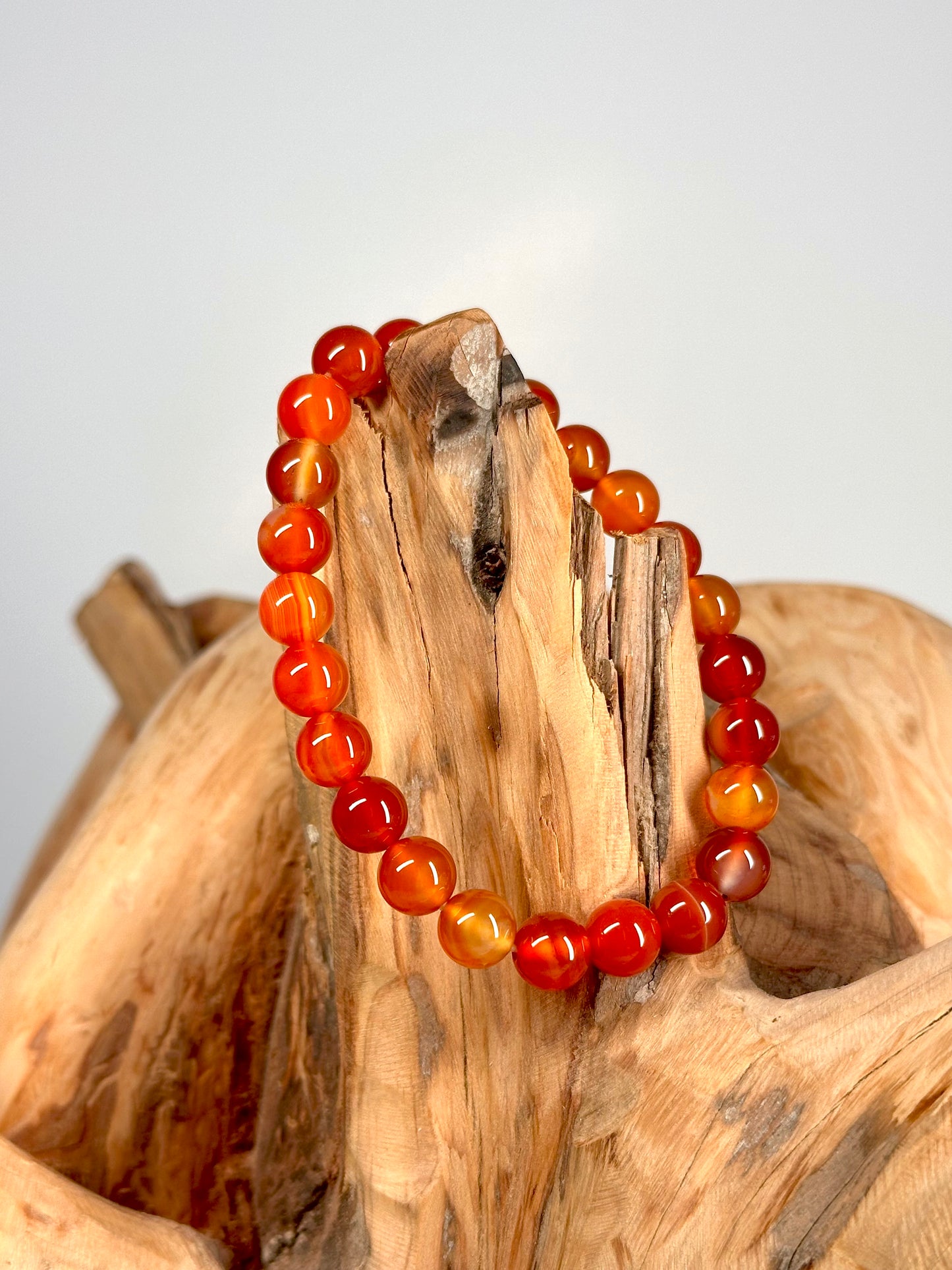 Bracelet boule 8mm Agate Bandée A