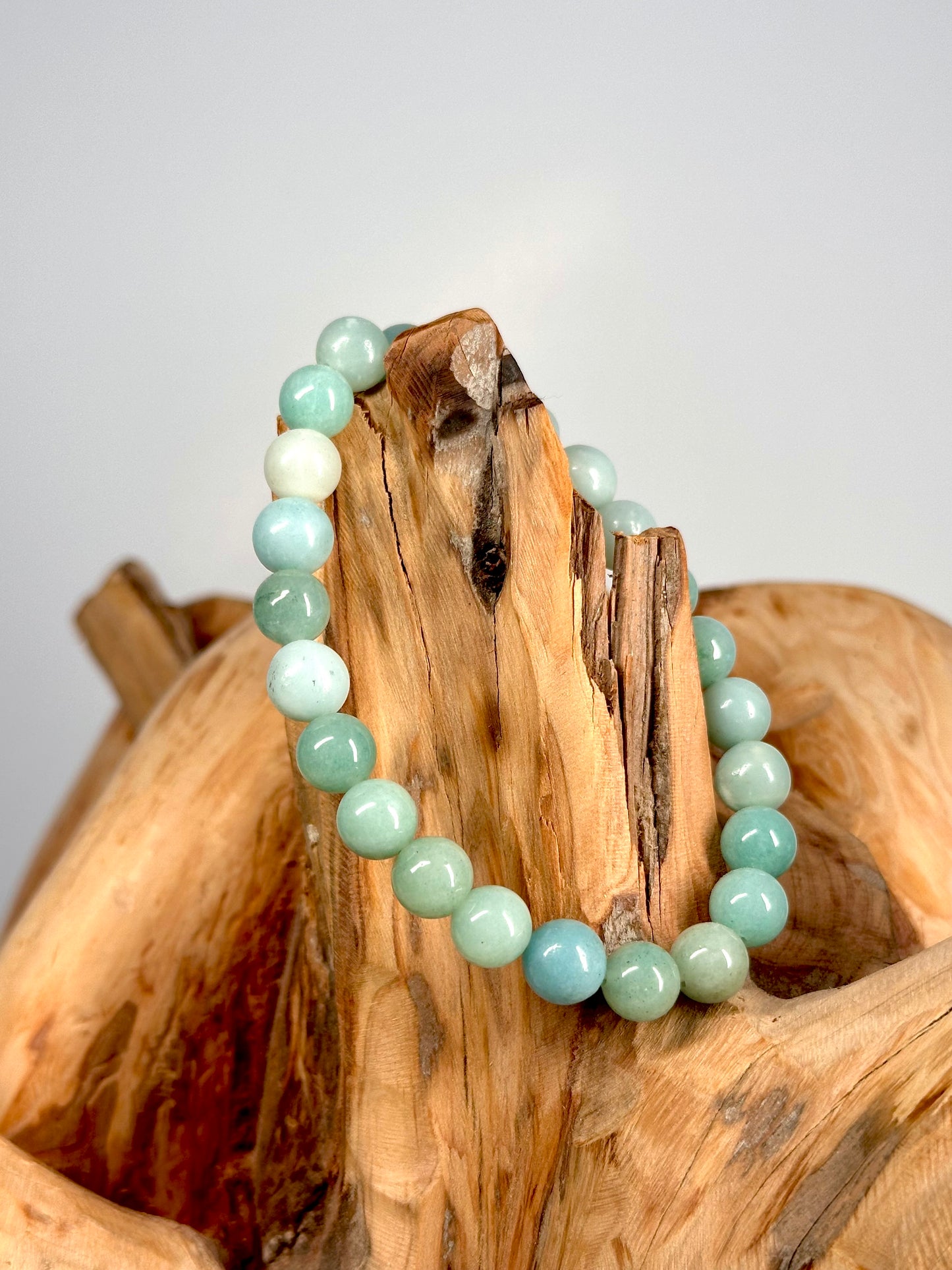 Bracelet boule 8mm amazonite Brésil B