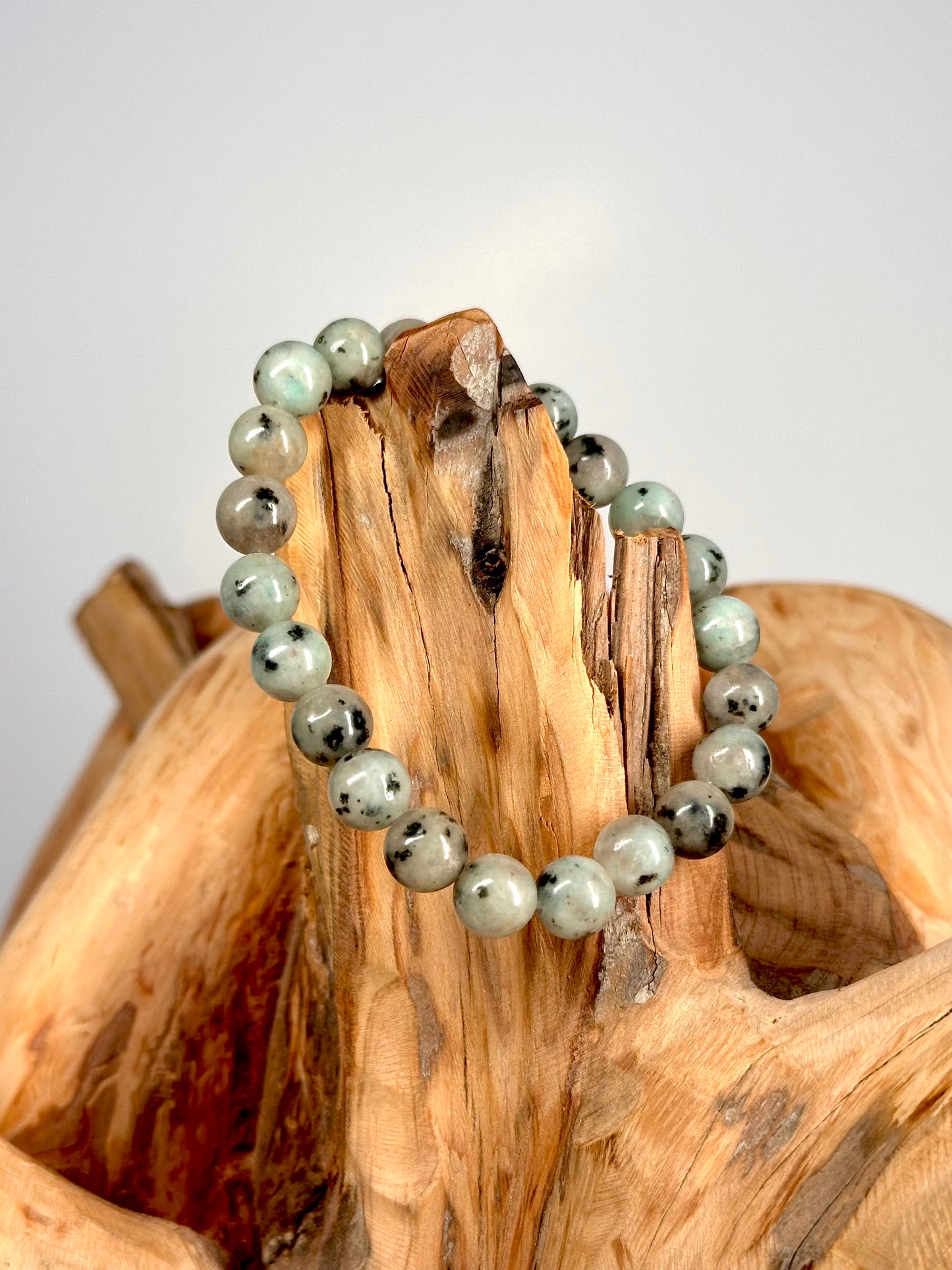 Bracelet boule 8mm Jaspe kiwi A