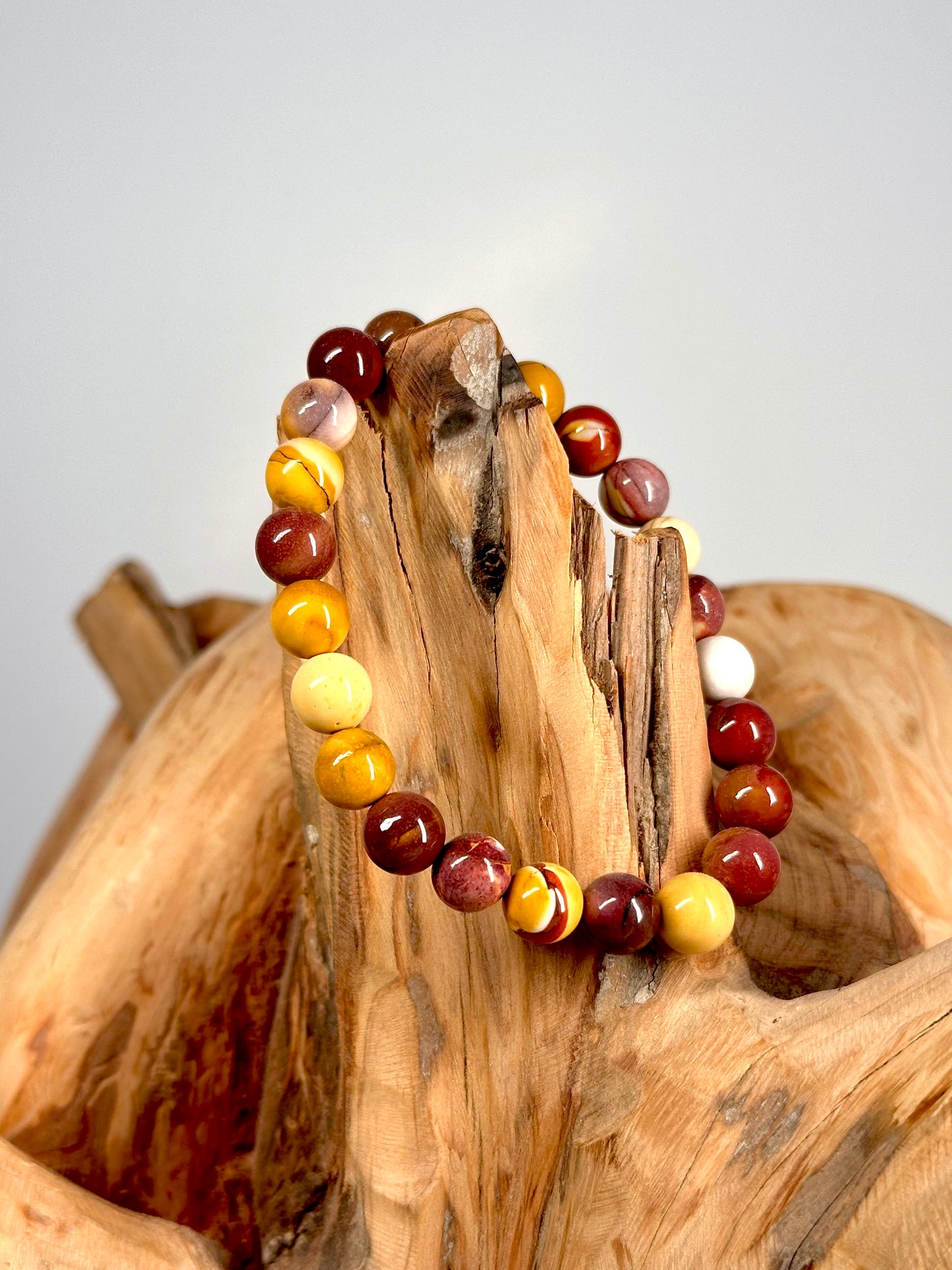 Bracelet boule 8mm Jaspe mokaïte A