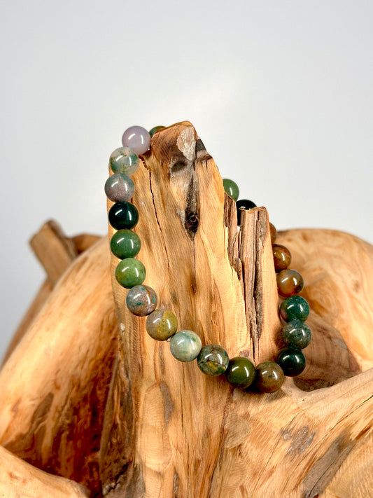 Bracelet boule 8mm Agate Indienne A