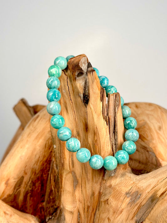 Bracelet boule 8mm Amazonite du Pérou A
