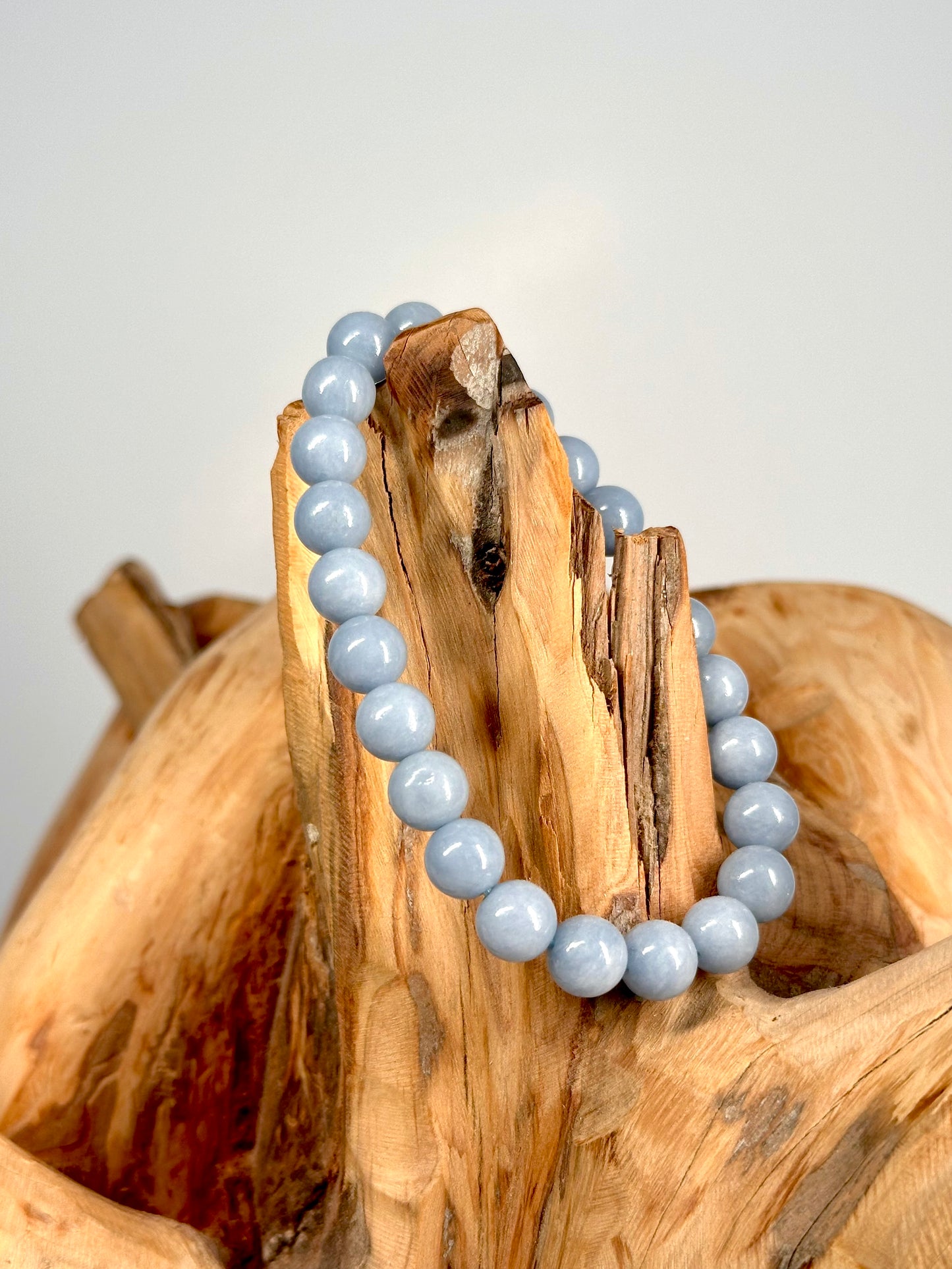 Bracelet boule 8mm Angelite A