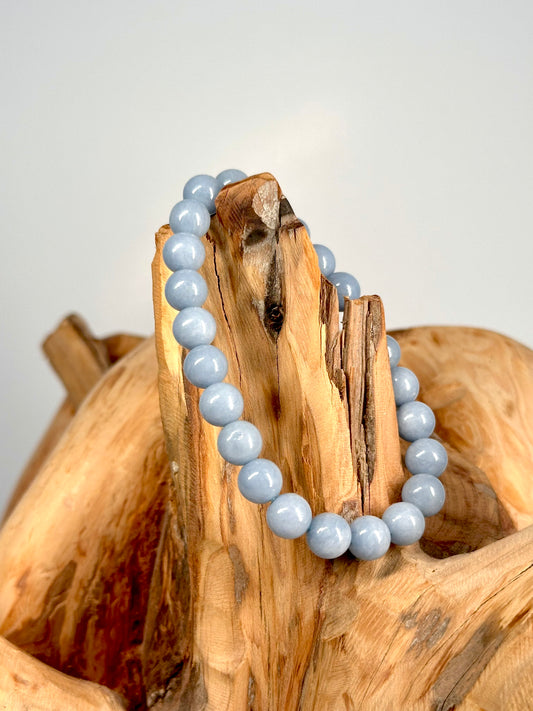 Bracelet boule 8mm Angelite A
