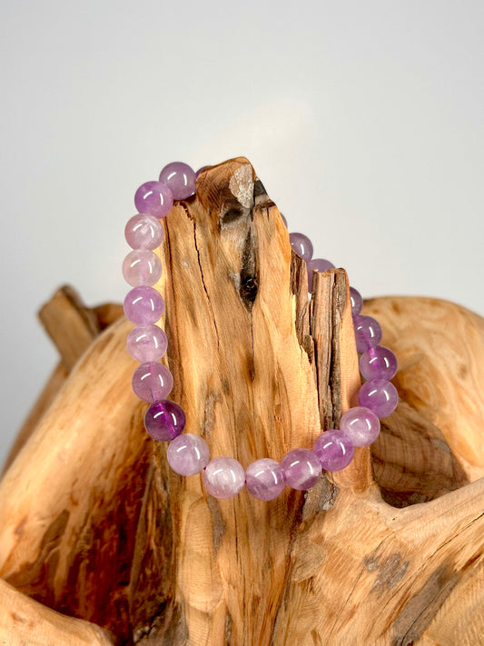 Bracelet boule 8mm Améthyste Lavande Claire AA