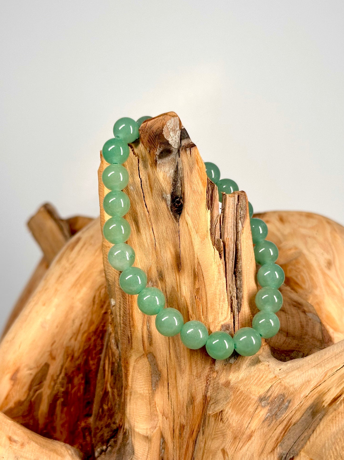 Bracelet boule 8mm Aventurine verte AB