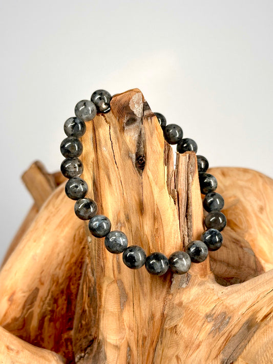 Bracelet boule 8mm Larvikite A