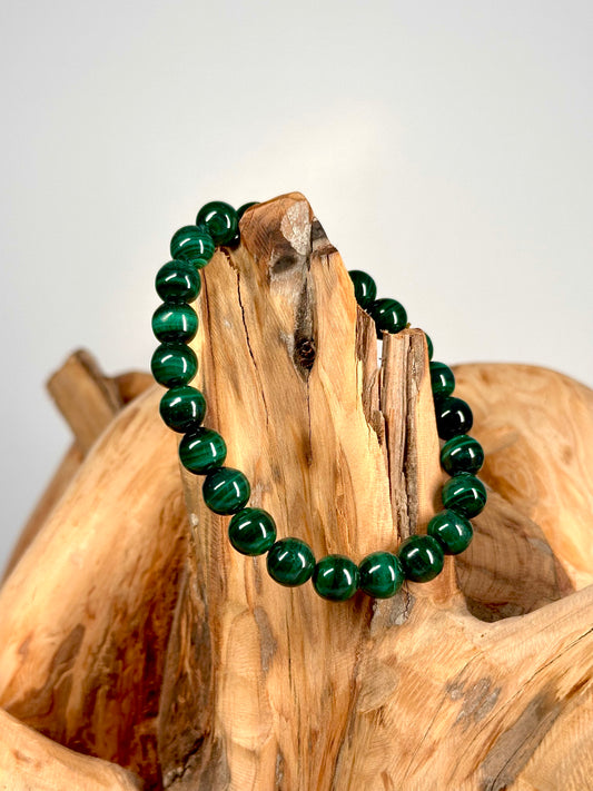 Bracelet boule 8mm Malachite A