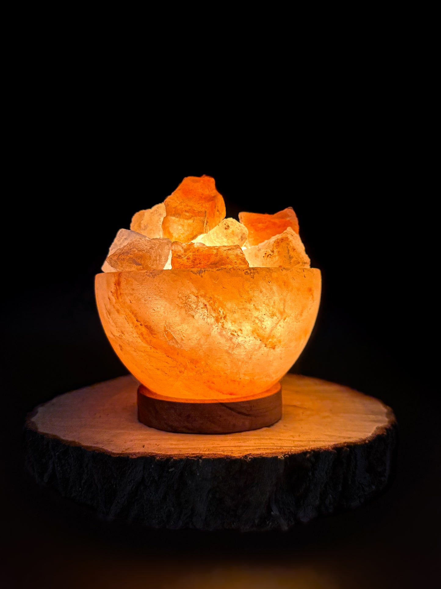 Lampe de Sel Himalaya Bol & Cristaux 3KG -Design Unique & Purification